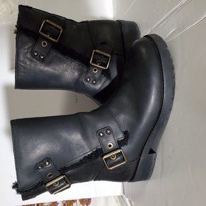 Leather UGG Biker Boots